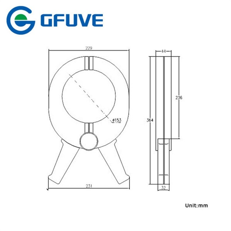 GFUVE Q150 Bus Bar And Cable Measuring Square Jaw Opening Current Probe