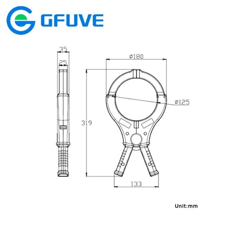 GFUVE Q125B HVAC 3000A AC Current Clamp Probe 2000Hz 125mm Cable Positioning