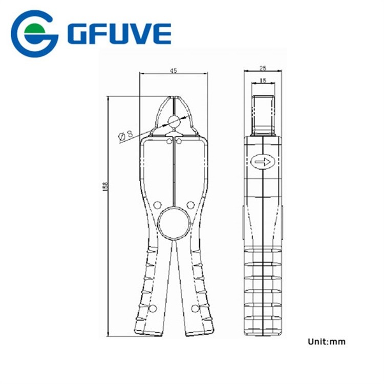 GFUVE Q8A2 10A High Sensitivity AC Current Clamp Probe Permalloy Core 8mm Jaw Opening