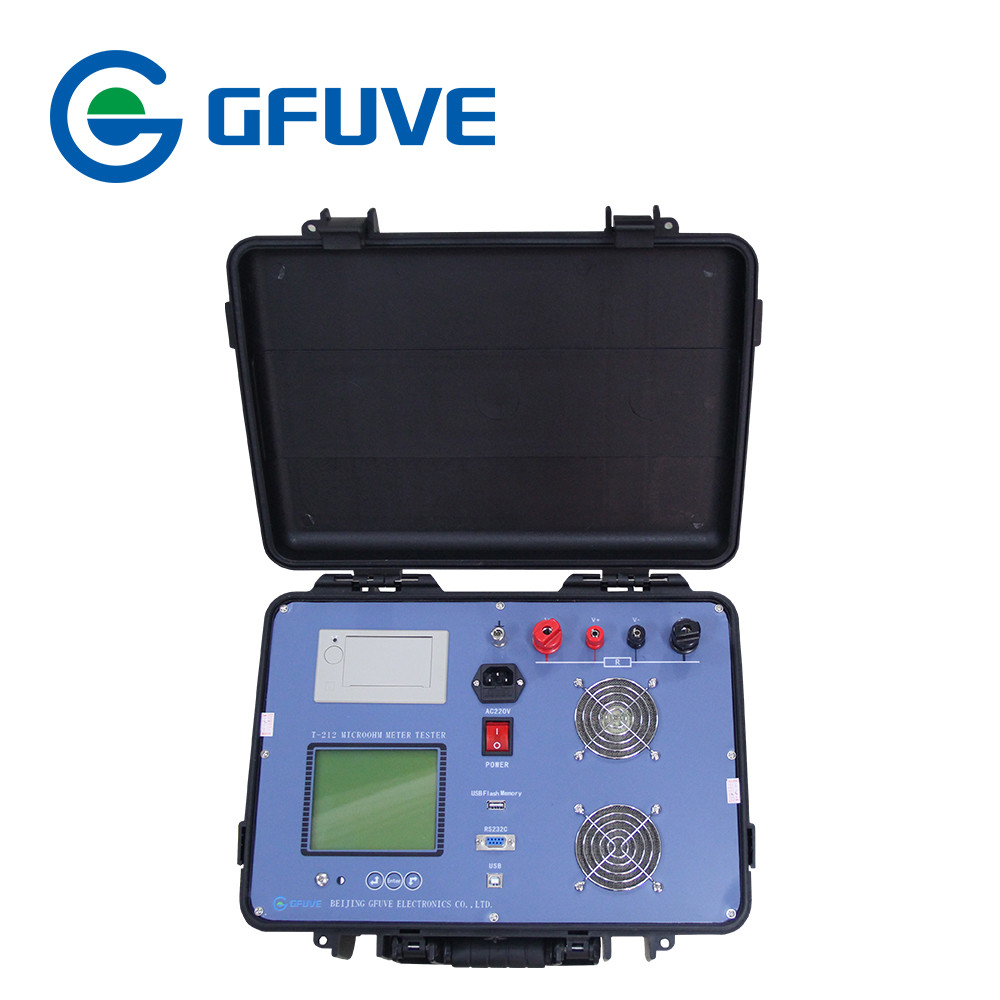 GFUVE T-212 Micro-ohm Meter Tester/Contact Resistance Test Set Circuit Breaker 200A Contact Resistance Meter